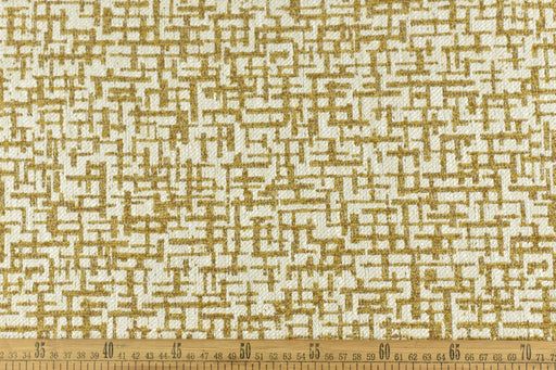 Wool Linen Blend Abstract Geometric Mustard Yellow Gold Textured Upholstery Fabric|Modern Heavy Weight Fabric For Dining Chairs,Sofa,Cushion