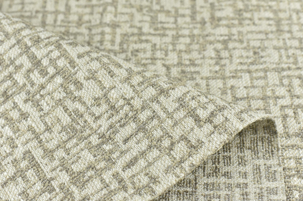 Wool Linen Blend Abstract Geometric Cream Grey Luxury Textured Upholstery Fabric|Modern Heavy Weight Fabric For Dining Chairs,Sofa,Cushion