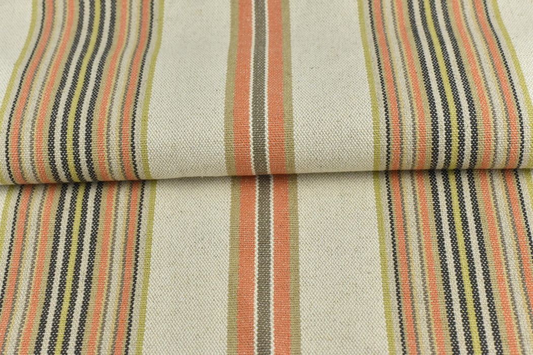 Rustic Cotton Linen Only Stripe Jacquard Geometric Ticking Upholstery and Drapery Fabric|Farmhouse Grain Sack Stripe Fabric For Chair Pillow