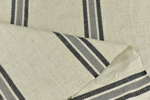 Geometric Cotton Linen Blend Ticking Stripe Upholstery and Drapery Fabric by the Yard For Chair|Country Chic Decor Grainsack Stripe Fabric