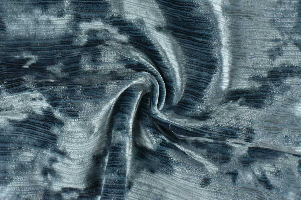 Heavy Weight Abstract Stripe Crushed Cut Velvet Upholstery Fabric For Chair|Winkle Crushed Texture Fine Velvet Fabric For Couch Reupholsetry