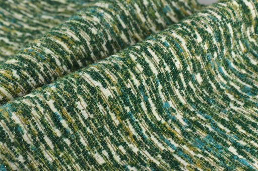 Designer Stylish Abstract Green Boucle Upholstery Fabric|Textured Wool Blended Boucle Fabric For Chair,Pillow,Couch|Cozy Soft Hand Fabric