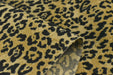 Heavy Weight 100% Cotton Leopard Cut Velvet Upholstery Fabric|Gold Black Cheetah Geometric Animal Luxury Furniture Fabric For Ottoman Chair