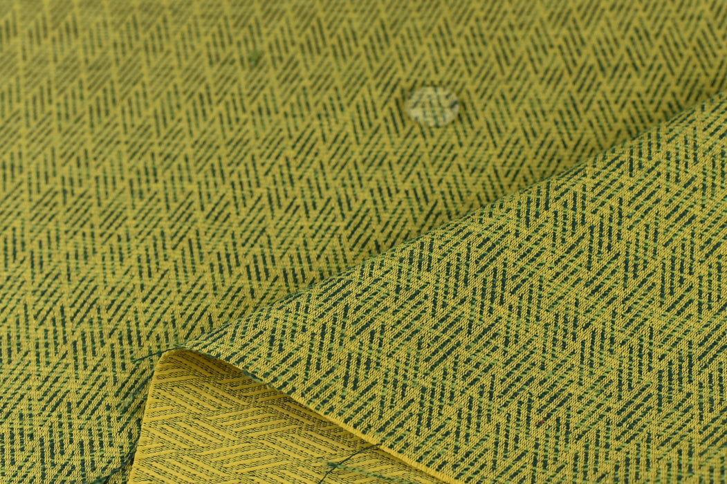 Chartreuse Green Crosshatch Geometric Woven Outdoor Upholstery Fabric For Chair|Garden Patio Outdoor Furniture Fabric For Couch Cushion