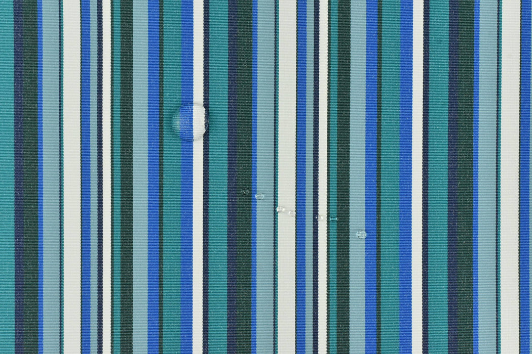 Blue and Green Garden Patio Striped Outdoor Upholstery Fabric For Chair Sofa Pillow|Solution Dyed Polyester Outdoor Furniture Fabric