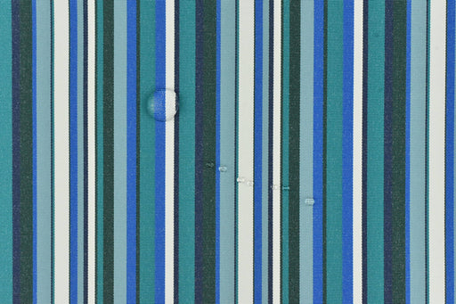 Blue and Green Garden Patio Striped Outdoor Upholstery Fabric For Chair Sofa Pillow|Solution Dyed Polyester Outdoor Furniture Fabric