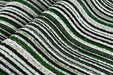 Heavy Weight Green Stripe Boucle Garden Outdoor Furniture Upholstery Fabric For Chair Cushion|Water Stain Resistant Outdoor Cushion Fabric