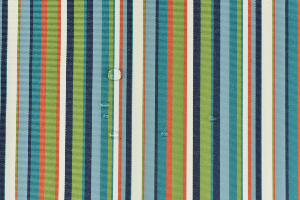 Blue Green Orange Garden Patio Striped Outdoor Upholstery Fabric For Chair Sofa Pillow|Solution Dyed Polyester Outdoor Furniture Fabric