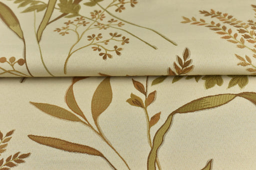 Vintage Autumn Floral and Bontanical Jacquard Upholstery Fabric For Chair Curtian|Brown Green Farmhouse Country Fabric By Yard For Couch