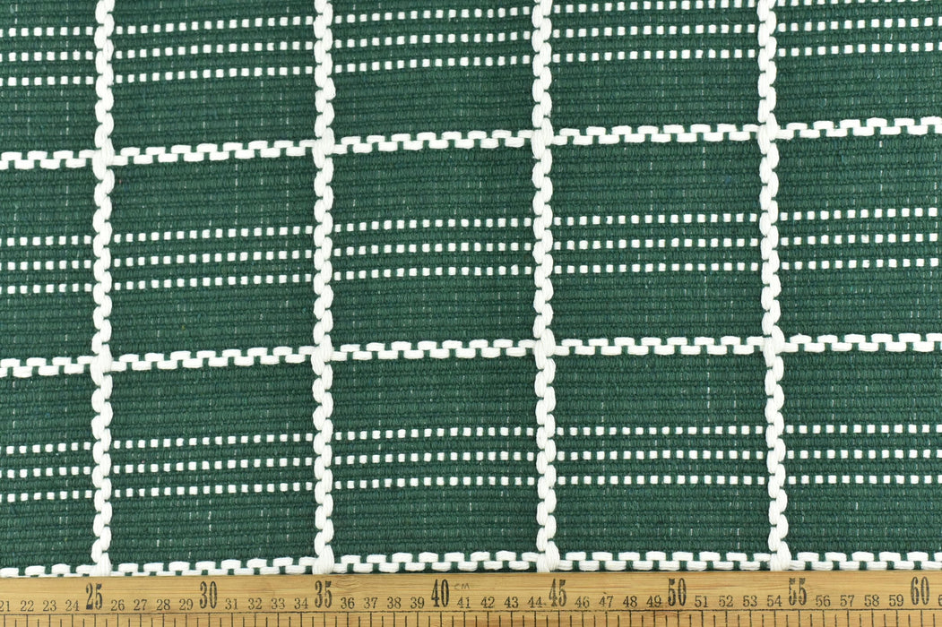 Extra Heavy Weight Christmas Green Chunky Plaid Geometric Woven Upholstery Fabric For Chair|Fabric For Christmas Decor|Fabric For Couch