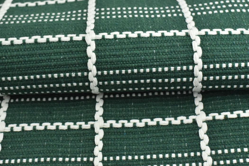 Extra Heavy Weight Christmas Green Chunky Plaid Geometric Woven Upholstery Fabric For Chair|Fabric For Christmas Decor|Fabric For Couch