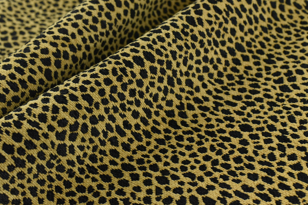 Vintage Leopard Animal Skin Textured Chenille Jacquard Upholstery Fabric For Chair Cushion|Small Leopard Woven Fabric For Farmhouse Decor