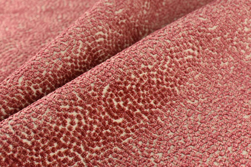 Heavy Weight Red Cream Plush Textured Abstract Geometric Raised Cut Velvet Upholsetry Fabric For Chair Couch|Durble Furniture Fabric By Yard