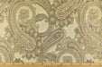 Floral Purple Gold Metallic Paisley Borcade Fabric For Drapery Curtain Table Cloth