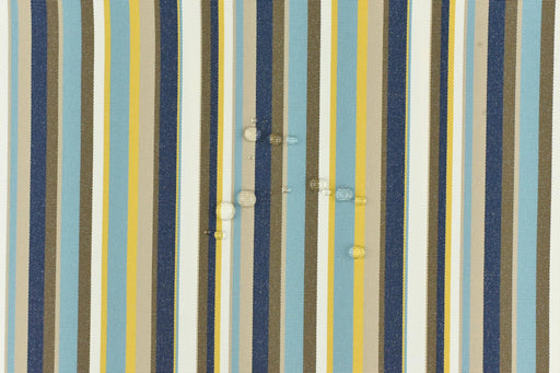 Water Resistant Garden Patio Striped Outdoor Upholstery Fabric For Chair in Navy Blue Olive Yellow|Water Stain Resistant Furniture Fabric