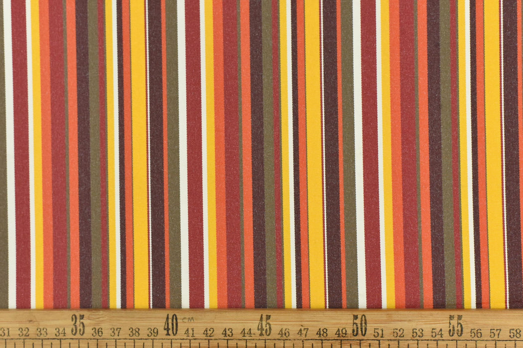 Red Orange Brown White Garden Patio Striped Outdoor Upholstery Fabric For Chair Sofa Pillow|Solution Dyed Polyester Outdoor Furniture Fabric