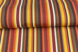 Red Orange Brown White Garden Patio Striped Outdoor Upholstery Fabric For Chair Sofa Pillow|Solution Dyed Polyester Outdoor Furniture Fabric