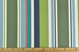 Wide Stripe Water Stain Resistant Garden Patio Outdoor Upholstery Fabric For Chair in Navy Green Orange|UV Resistant Furniture Sofa Fabric