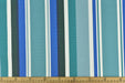 Royal Blue Wide Stripe Water Stain Resistant Garden Patio Outdoor Upholstery Fabric For Chair|Lake Blue UV Resistant Furniture Sofa Fabric