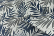 Navy Grey Tropical Leaf Waterproof Outdoor Upholstery Fabric For Chair|Solution Dyed Acrylic Polyester Garden Patio Indoor Outdoor Fabric