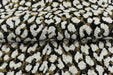 Designer Heavyweight Wool Blend Black Gold White Leopard Jacquard Textured Upholstery Fabric|Abstract Cheetah Animal Skin Geometric Fabric