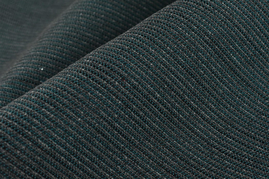 Teal Blue Stripe Textured Woven Outdoor Upholstery Fabric For Chair Sofa|Garden Patio Furniture Fabric For Cushion Pillow