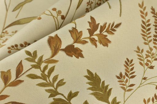 Vintage Autumn Floral and Bontanical Jacquard Upholstery Fabric For Chair Curtian|Brown Green Farmhouse Country Fabric By Yard For Couch