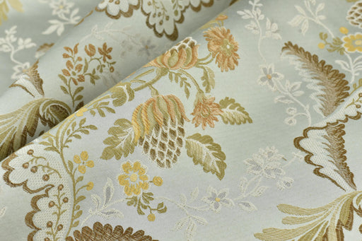 Vintage Pink Floral Jacquard Brocade Upholstery Fabric For Chair |French Country Fabric By Yard For Couch