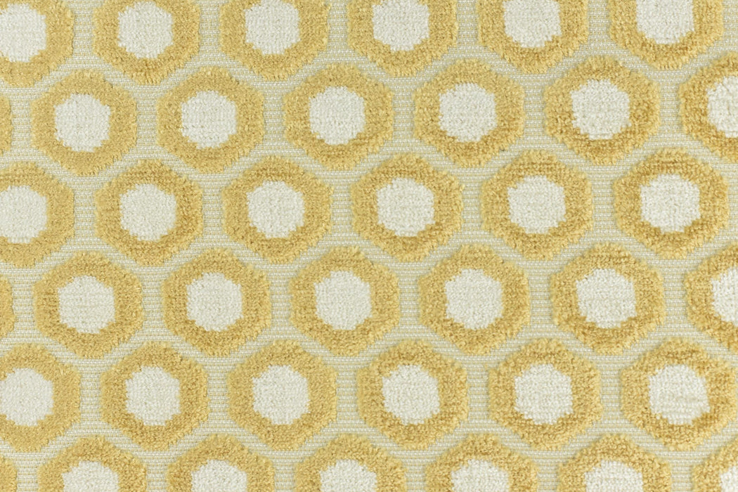 Heavy Duty Light Gold Honeycomb Hexagon Geometric Raised Cut Velvet Upholsetry Fabric For Chair Couch|High Quality Thick Velvet Fabric