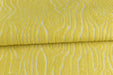 Heavy Weight Yellow Wood Bark Textured Abstract Geometric Raised Cut Velvet Upholsetry Fabric For Chair Couch