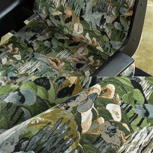 Modern Green Landscape Mountain and Tree Jacquard Upholstery Fabric For Chair|Heavy Weight Abstract Oil Painting Style Furniture Fabric