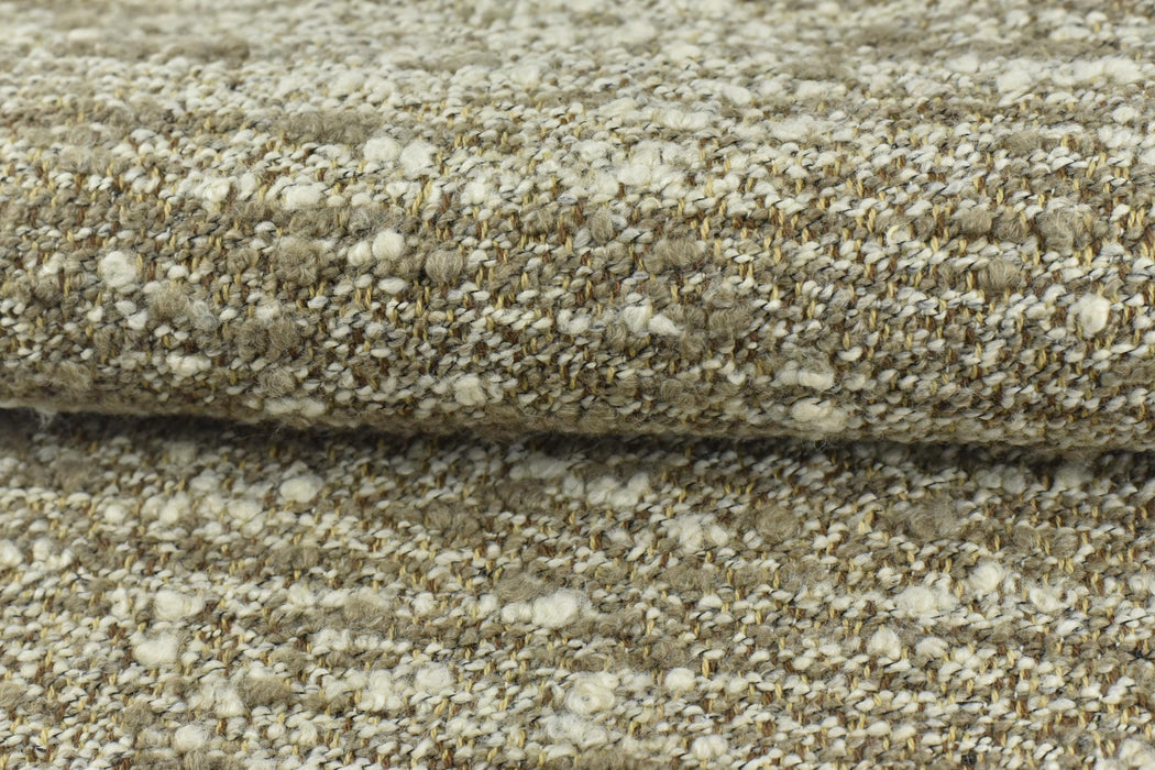 Designer Upmarket Heavy Weight IrregularCream Tan Cotton Wool Blend Boucle Upholstery Fabric For Chair Couch|Soft Chunky Furniture Fabric