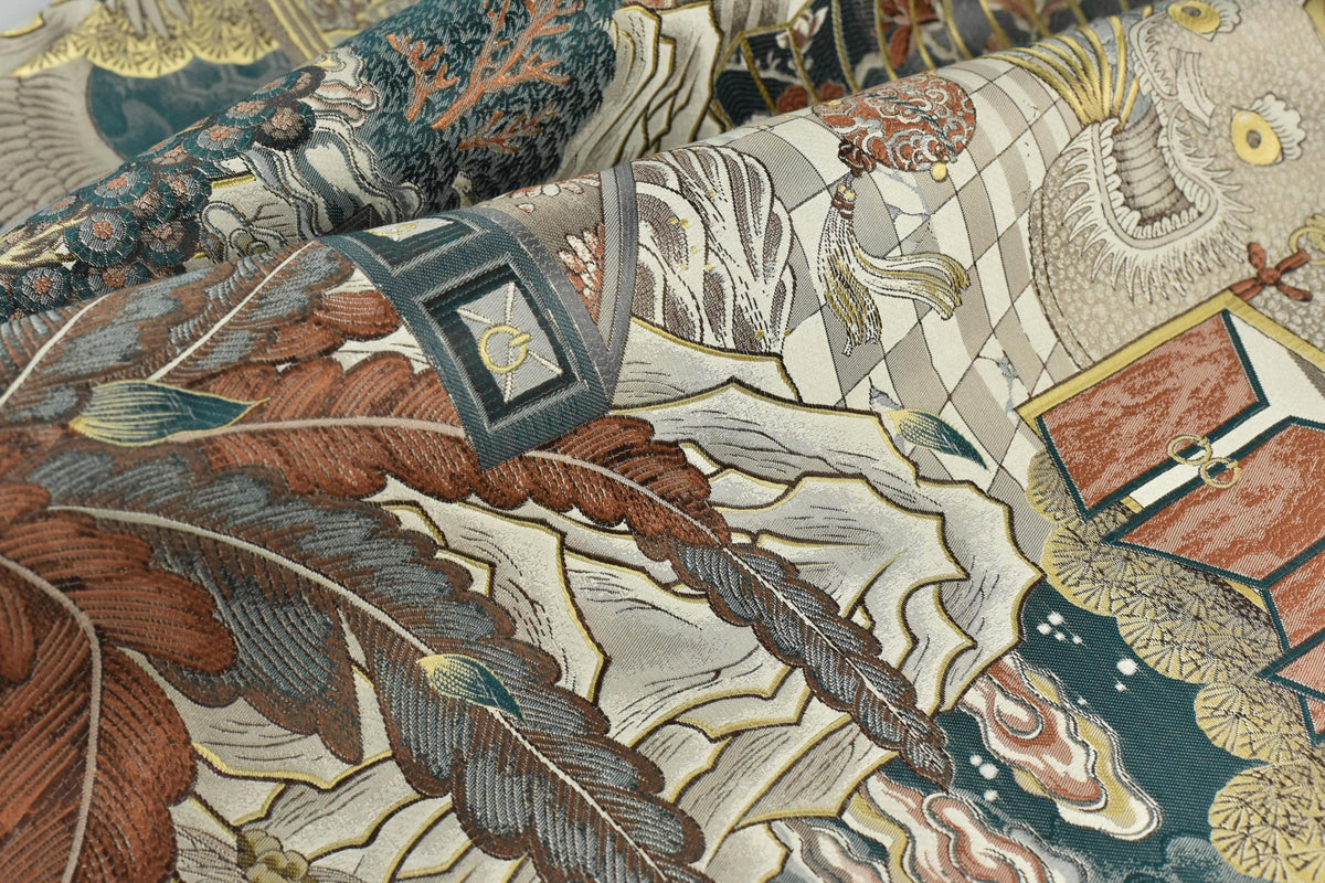 Designer Heavyweight Vintage Chinoiserie Chic Botanical Floral ...