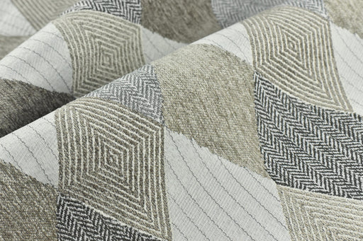 Blue Large Geometric Diamond Herringbone Pattern Woven Upholstery Fabric For Dining Chair Couch|Chenille Jacquard Fabric For Pillow