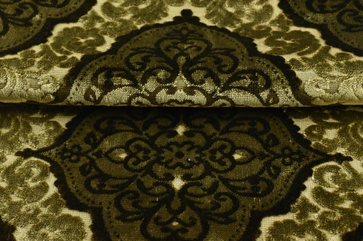 Designer Heavy Weight Light Gold Large Damask Floral Upholstery Fabric For Chair|Retro Floral Home Decor Fabric For Furniture Drapery