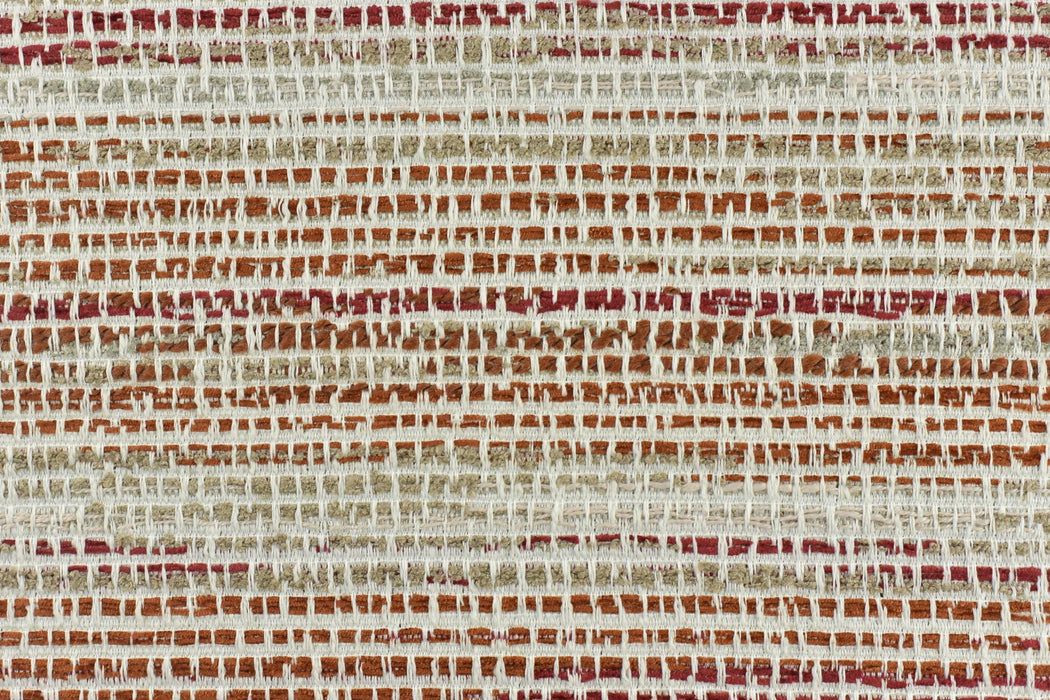 Extra Wide Designer Red Burnt Orange Upholstery Fabric and Drapery Fabric|Modern Striped Furniture and Curtain Fabric 110.4"(290CM)