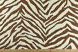 Heavy Weight Wool Blend Brown Zebra Skin Upholstery Fabric For Chair|Designer Black and White Wild Animal Skin Fabric For Couch 55"W/850GSM