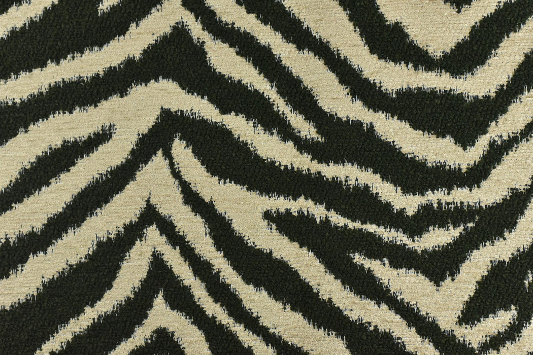 Heavy Weight Wool Blend Brown Zebra Skin Upholstery Fabric For Chair|Designer Black and White Wild Animal Skin Fabric For Couch 55"W/850GSM