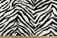 Heavy Weight Wool Blend Black and White Zebra Skin Upholstery Fabric For Chair|Vintage Wild Animal Skin Fabric For Couch 55"W/850GSM