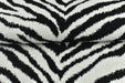 Heavy Weight Wool Blend Black and White Zebra Skin Upholstery Fabric For Chair|Vintage Wild Animal Skin Fabric For Couch 55"W/850GSM