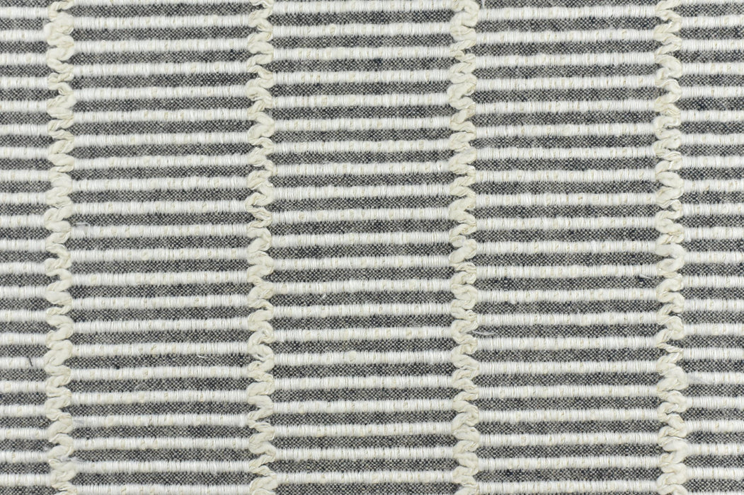 Designer Heavy Weight Wool Linen Cotton Blend Fancy Stripe Upholstery Fabric ForChair|Upmarket Home Decor Cream Grey Fabric For Couch Pillow