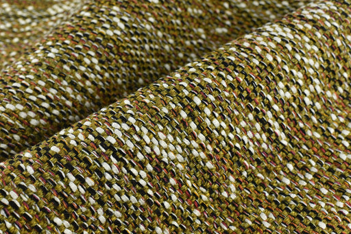 Heavy Weight Wool Cotton Blend Olive Green Textured Chunky Woven Upholstery Fabric For Chair Couch|Extra Heavy Furniture Fabric-990GSM