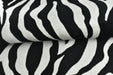 Heavy Weight Luxury Black and White Zebra Skin Cut Velvet Upholstery Fabric For Chair Couch|Abstract Geometric Wild Animal Fabric