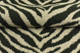 Heavy Weight Wool Blend Green and Beige Zebra Skin Upholstery Fabric For Chair|Vintage Wild Animal Skin Fabric For Couch 55"W/850GSM