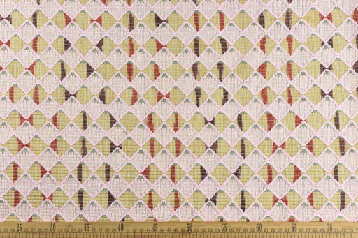 Designer Fancy Pink Textured Diamond Geometric Upholstery Fabric For Drapery|Unique Home Decor Fabric For,Pillow Covers,Wall Decor