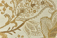 Heavy Weight Cream Gold Vintage Paisley Floral Jacquard Upholstery Fabric For Chair|Mid Century Modern Home Decor Fabric For Cushion Pillow