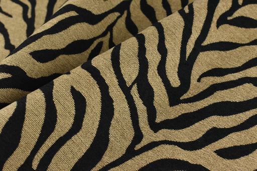 Vintage Tiger Animal Skin Textured Chenille Jacquard Upholstery Fabric For Chair Cushion|Brown Chenille Wild Animal Fabric