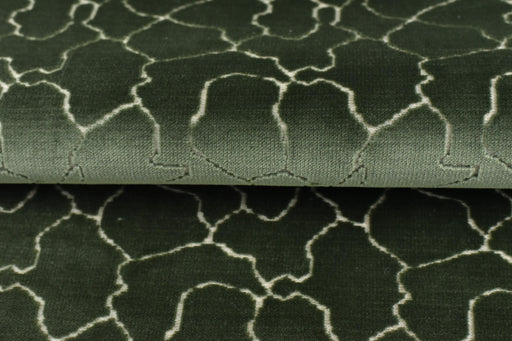 Heavy Weight Green Abstract Geometric Cut Velvet Upholstery Fabric For Chair|Velvet Fabric For Furniture Reuoholstery