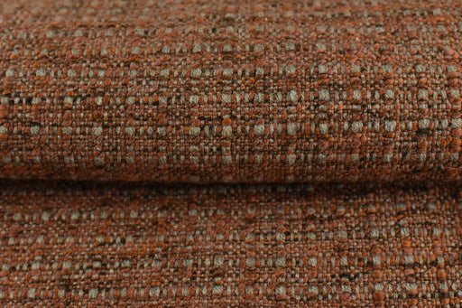 Extra Heavy Weight Wool Linen Blend Rust Brown Upholstery Fabric For Cahir|Heavy Duty Chunky Woven Reupholstery Fabric 55”W/1020GSM