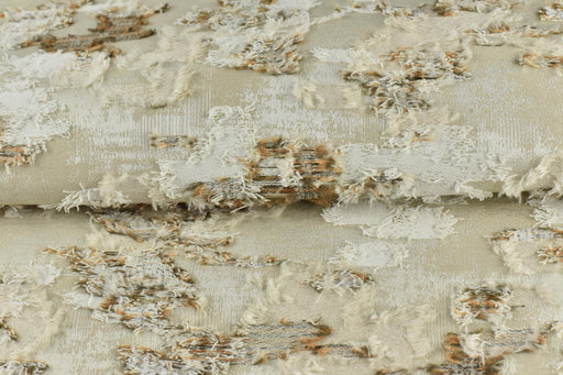 Extra Wide Cream Orange Shabby Chic Hand Cut Floral Fabric For Curtain Drapery|Vintage Abstract Jacquard Home Decor Fabric 114.17"/290CM W